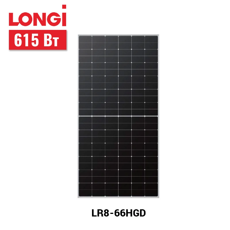 Солнечная панель LONGI 615 Вт / Solar PV panel 615 W, BIFACIAL HIMO7 V2R, LR8-66HGD-615М, кабель 200/400 мм Фото - 1