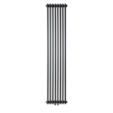 Трубчатый радиатор Luxrad Columnus 2 колонны 8 секций 1800x380x66 черный (COL21800380S040ZDC)