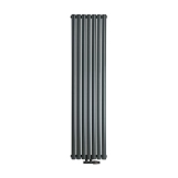 Трубчастий радіатор Luxrad Oval Double 1700x410 вертикальний антрацитовий