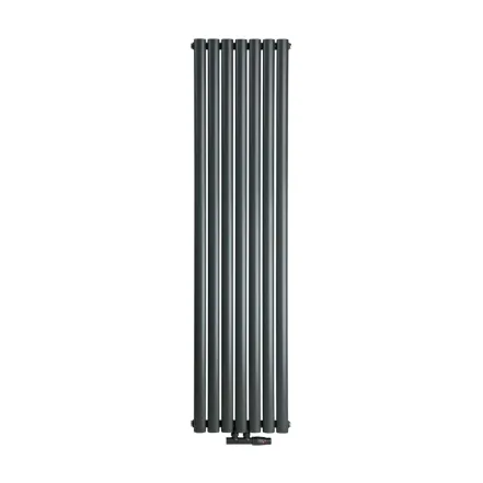 Трубчатый радиатор Luxrad Oval Double 1700x410 вертикальный антрацитовый