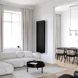 Трубчатый радиатор Luxrad Oval Double 1700x410x88 черный матовый структурный (OVL1700410S040ZDC) Фото - 2