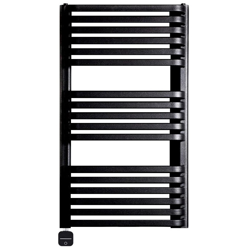 Рушникосушка електрична Luxrad Piatto 934x530 чорна 600W ліва прихований монтаж (PIA934530S040ELPBM600)