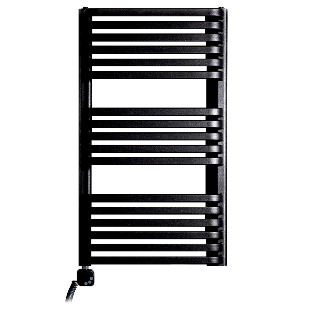 Рушникосушка електрична Luxrad Piatto 934x530 чорна 600W ліва (PIA934530S040ELVBM600)