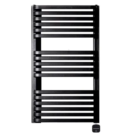 Рушникосушка електрична Luxrad Piatto 934x530 чорна 600W права прихований монтаж (PIA934530S040EPPBM600)