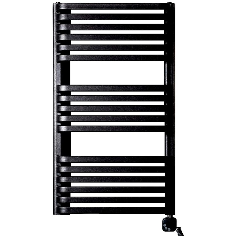 Рушникосушка електрична Luxrad Piatto 934x530 чорна 600W права (PIA934530S040EPVBM600)