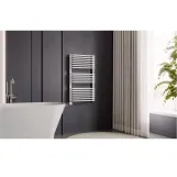 Полотенцесушитель электрический Luxrad Salto I 1200x430 белый 600W левый (SIN12004309003ELVW600) Фото - 2