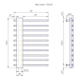 Водяной полотенцесушитель Mario INOX Комфорт 770х530/50 (1.072.044132.P) Фото - 3