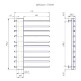 Водяна рушникосушарка Mario INOX Комфорт 770х530/50 (1.072.044132.P) Фото - 3