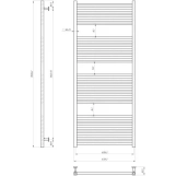 Водяна рушникосушарка Mario INOX Гера 1500х630/600 (1.073.044548.0) Фото - 2