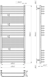 Водяной полотенцесушитель Mario INOX Гера-Люкс 1500х630/600 (1.073.044551.0) Фото - 3