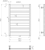Водяна рушникосушарка Mario INOX Санті 770х530/500 (1.073.044605.0) Фото - 3
