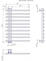 Водяна рушникосушарка Mario INOX Марсель 770х530/50 (1.075.044130.P) Фото - 3