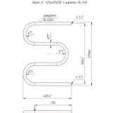 Водяной полотенцесушитель Mario Змейка ∅25 525х400/500 (1.1.2508.04.P) Фото - 3