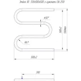 Водяной полотенцесушитель Mario Змейка ∅30 530х500/500 (1.1.3005.05.P) Фото - 3
