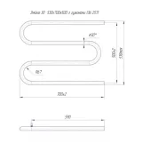 Водяной полотенцесушитель Mario Змейка ∅30 530х700/500 (1.1.3007.05.P) Фото - 3
