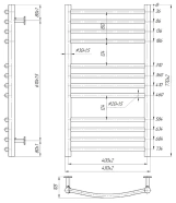 Водяной полотенцесушитель Mario INOX Феникс 770х430/400 (1.6.044624.P) Фото - 3