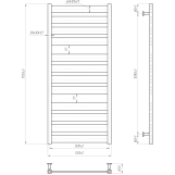 Водяной полотенцесушитель Mario INOX Санти 1170х530/500 (1.7.044606.P) Фото - 3