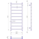 Водяной полотенцесушитель Mario INOX Токио 970х430/400 (1.7.049903.P) Фото - 3