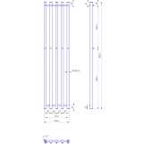 Водяна рушникосушарка Mario INOX Туб Куб 1500х350/320 (1.7.049984.P) Фото - 2