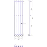 Водяной полотенцесушитель Mario INOX Туб Куб 1500х350/320 (1.7.049984.P) Фото - 2