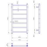 Водяной полотенцесушитель Mario INOX Токио 770х430/400 (1.7.052024.P) Фото - 3