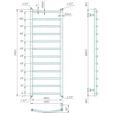 Водяной полотенцесушитель Mario INOX Классик 1170х430/400 (1.8.044559.P) Фото - 3