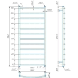 Водяна рушникосушарка Mario INOX Класік 1170х530/500 (1.8.044560.P) Фото - 3