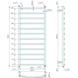 Водяной полотенцесушитель Mario INOX Классик 1170х530/500 (1.8.044560.P) Фото - 3