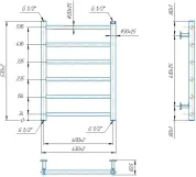 Водяной полотенцесушитель Mario INOX Флет 570х430/400 (1.8.044562.P) Фото - 4