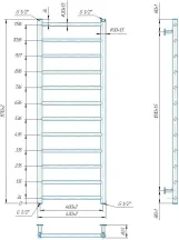 Водяна рушникосушарка Mario INOX Флет 1170х430/400 (1.8.044567.P) Фото - 4
