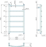 Водяна рушникосушарка Mario INOX Класік HP 770х430/400 (1.8.044570.P) Фото - 3