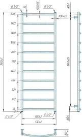 Водяна рушникосушарка Mario INOX Класік HP 1500х530/500 (1.8.044573.P) Фото - 2