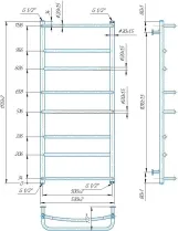 Водяна рушникосушарка Mario INOX Люкс HP 1170х530/500 (1.8.044584.P) Фото - 3