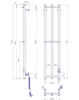 Электрический полотенцесушитель Mario e-INOX Соле 1170x250 TR 2.0 K (2.13.046354.P) Фото - 3