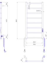 Електрична рушникосушарка Mario Токіо-I  800х400/80 TR К (2.2.1705.03.P) Фото - 4