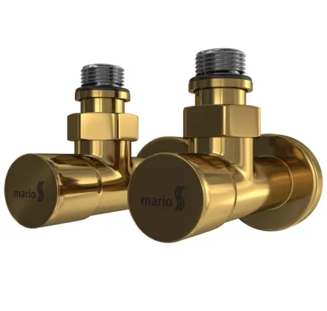 Крани кутові подовжені для рушникосушок Mario G1/2″ золото (4.0.0101.55.G)