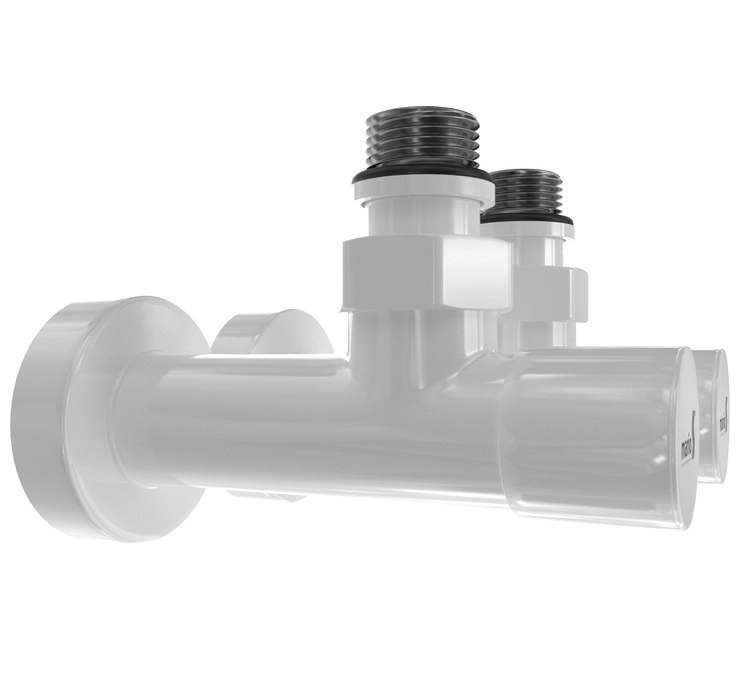 Крани кутові подовжені Mario G1/2″ білий глянець (4.0.0101.55.RAL) Фото - 2