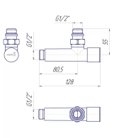 Крани кутові подовжені Mario G1/2″ білий глянець (4.0.0101.55.RAL) Фото - 3