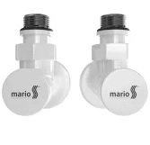 Краны угловые удлиненные Mario G1/2″ белый глянец (4.0.0101.55.RAL) Фото - 1