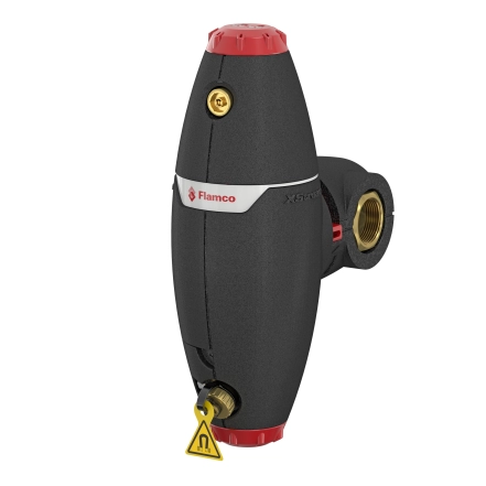 Форсований сепаратор повітря і бруду Flamco XStream Vent-Clean, ВР 1 1/2” , 10 бар, 120 гр.С. (11064)