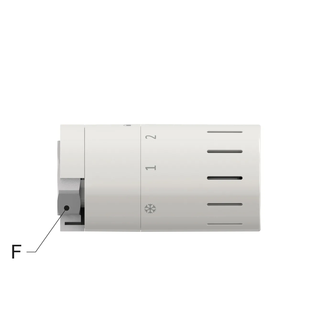 Термостатична головка Simplex Design TC-D1, М30х1.5, з установкою нуля, біла (F35320) Фото - 1