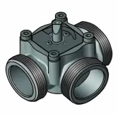 Змішувальний клапан 3-х ходовий Meibes М3-32-12 Ду32 Kvs 12, 1 1/4" ВР (MEIH-3P54KV12) Фото - 1
