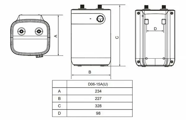 Водонагреватель электрический MIDEA D06-15A(U)  Фото - 2