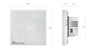 Пульт управления теплым полом Mycond Block (Wi-Fi), Белый (MC-HB-W-WF) Фото - 2