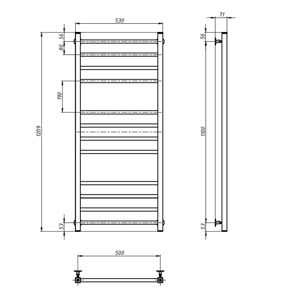 Рушникосушка Navin Loft 500х1200 Фото - 2