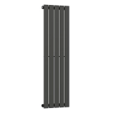 Вертикальний радіатор Navin Largo 376х1200-5, anticor, чорний муар Фото - 1
