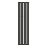 Вертикальний радіатор Navin Ellipse Double 480х1800-8, anticor, чорний муар