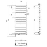 Рушникосушка Navin Камелія 480х1200 Sensor права з таймером Фото - 3