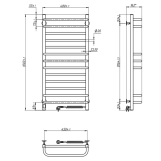 Рушникосушка Navin Грандіс 480х1000 Sensor правобічна з таймером Фото - 4