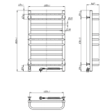Рушникосушка  Navin Грандіс 480х800 Sensor правобічна з таймером Фото - 5